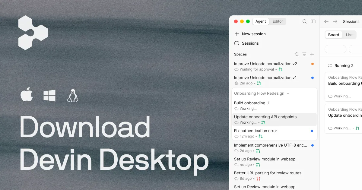 Devin Desktop Preview