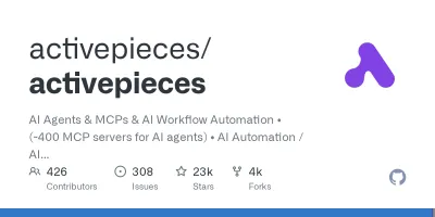 GitHub - activepieces/activepieces: AI Agents & MCPs & AI Workflow Automation • (~400 MCP servers for AI agents) • AI Automation / AI Agent with MCPs