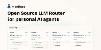 GitHub - mnfst/manifest: Smart Model Routing for Agents. Cut Costs up to 70% 🦚 Logo