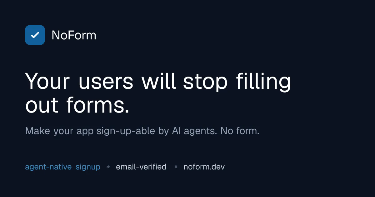 NoForm - Sign-up, minus the form. Preview