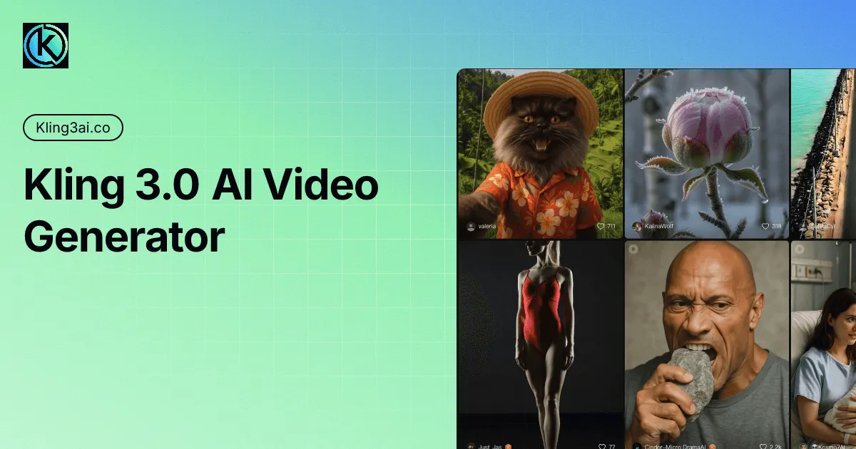 Kling 3.0 AI Video Generator - Create 4K Cinematic Videos Preview