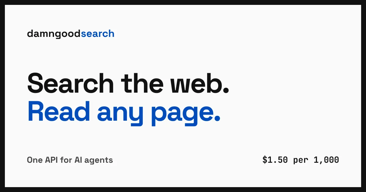 Damn Good Search Preview