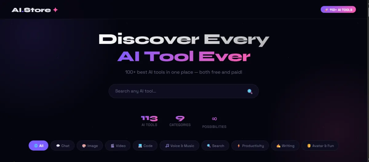 AI Universal Store Preview